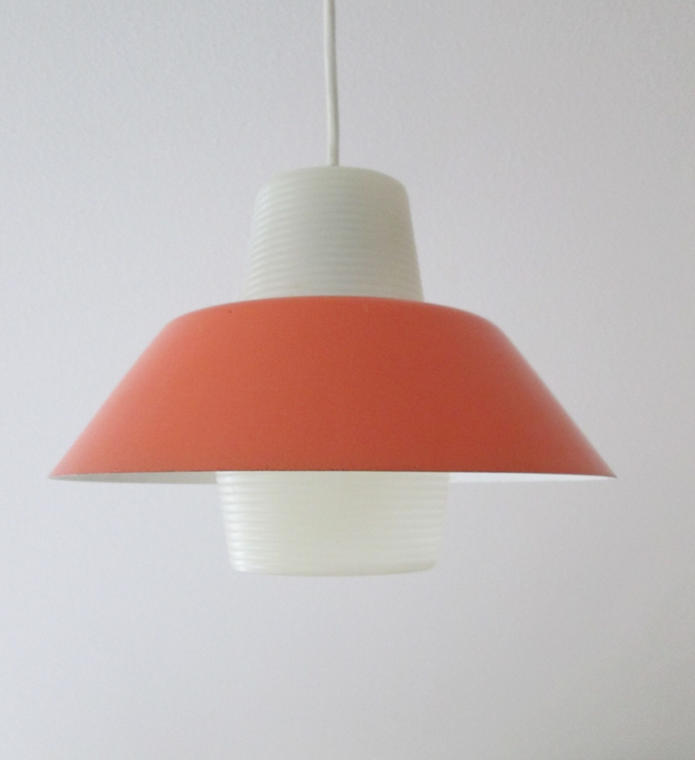 Small danish design 1960s mid century plastic+metal hanging