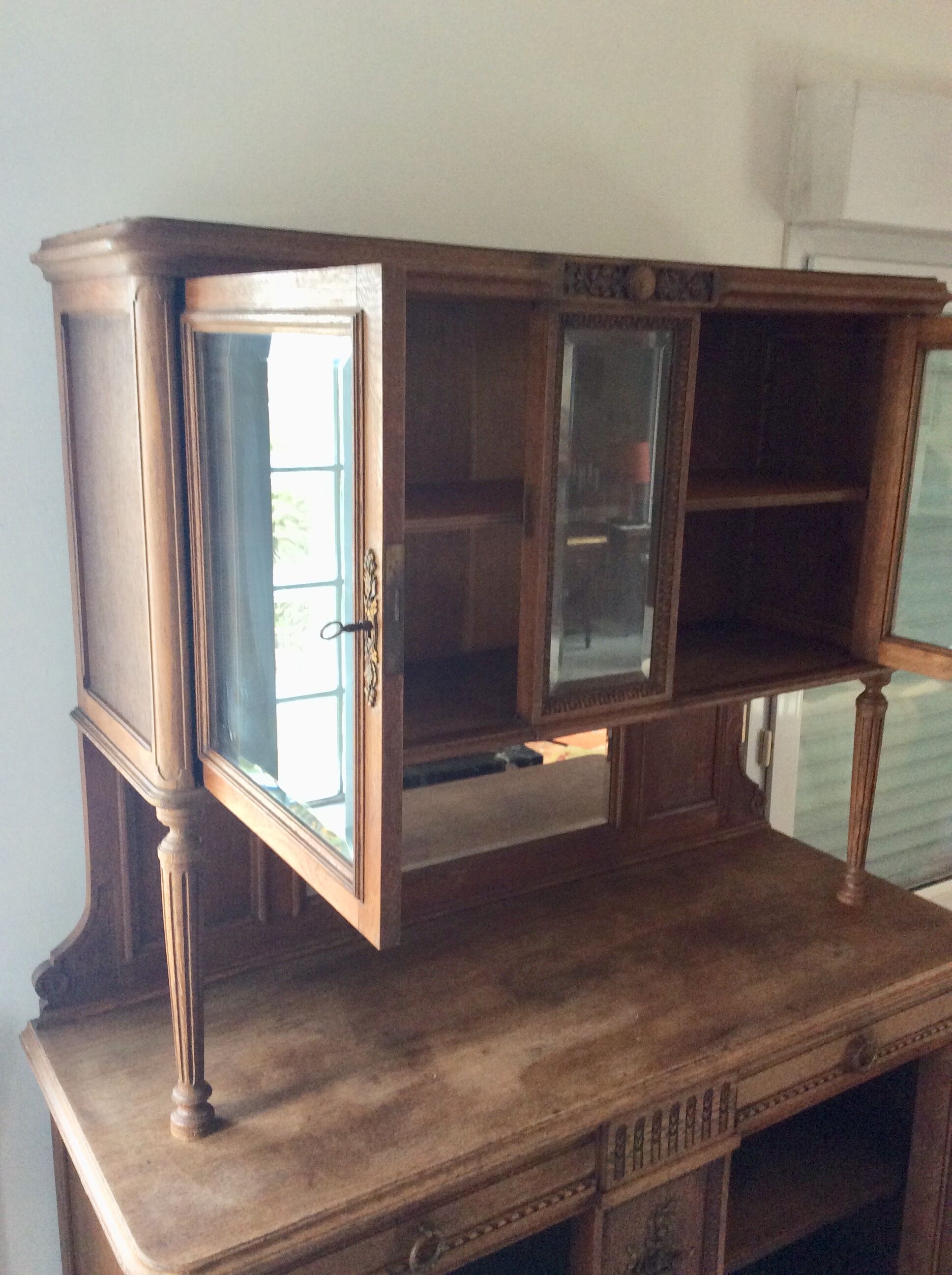 Former solid oak buffet early 20th