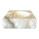 Square ashtray in vintage marble-effect alabaster