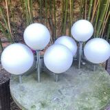 Pair of Sciolari-style opaline wall lights