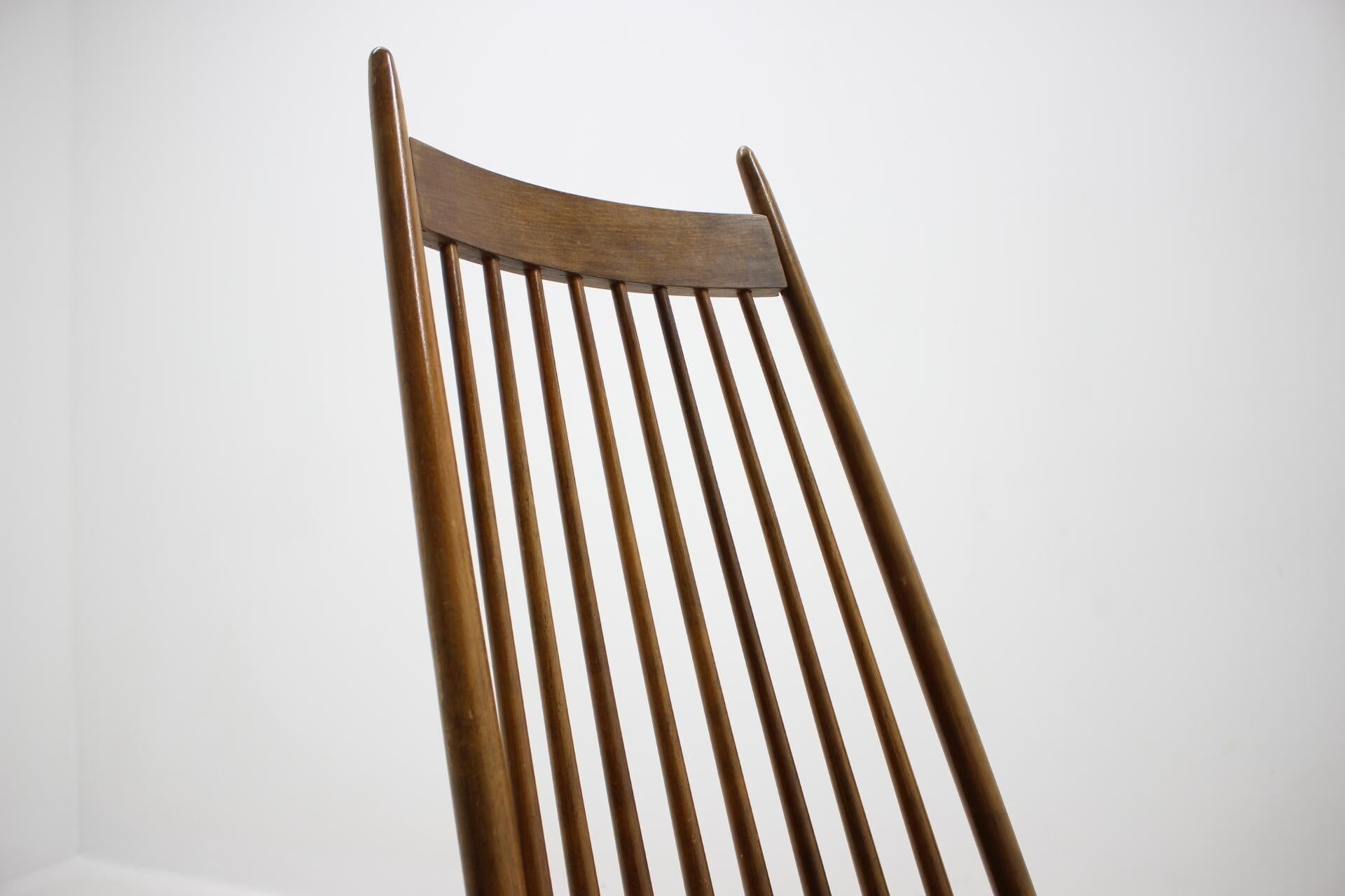 Wooden Rocking Chair in Scandinavian Style from the Mid-Century, Czechoslovakia, 1960s
