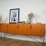 Scandinavian teak and metal row
