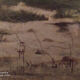 Oil on canvas the sheep herder signed Schmidt