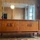 Art Deco sculpted bistro brasserie mirror 1960