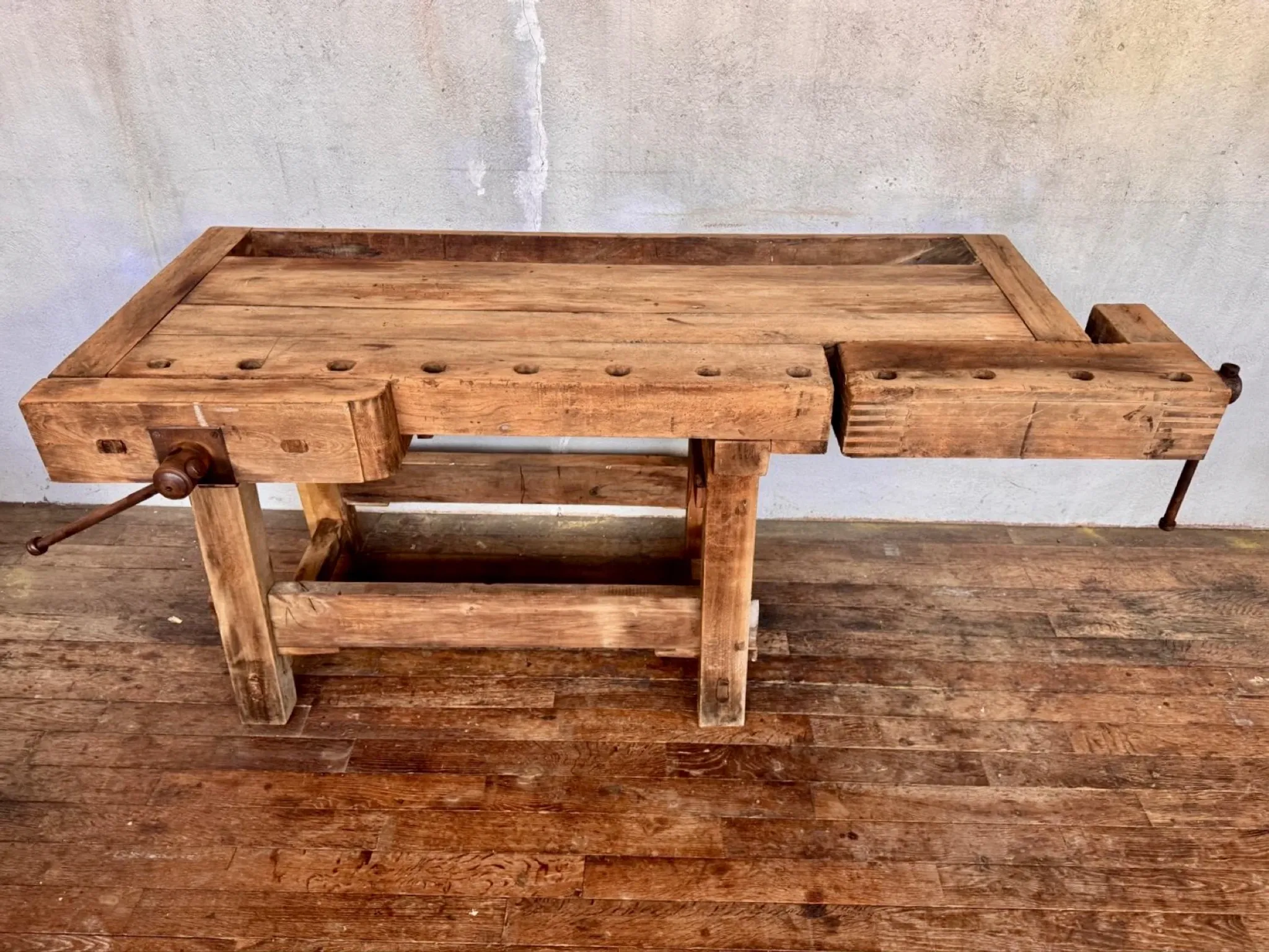 Old small carpenter's workbench from the 1920s.