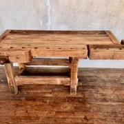 Old small carpenter's workbench from the 1920s.