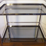 Serving in chromed metal and tinted 60s
