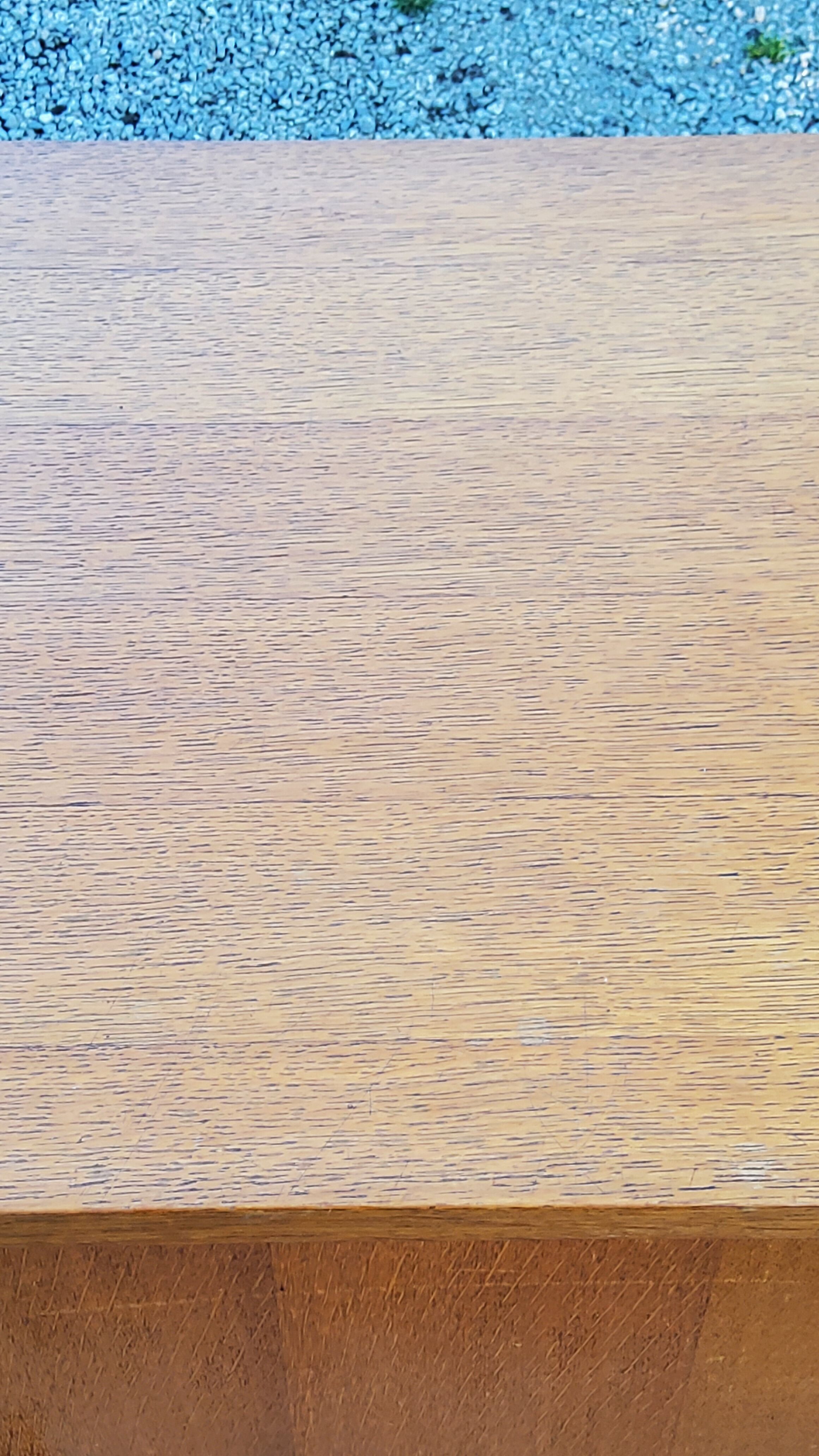 Vintage gold blond oak row 3 sliding doors