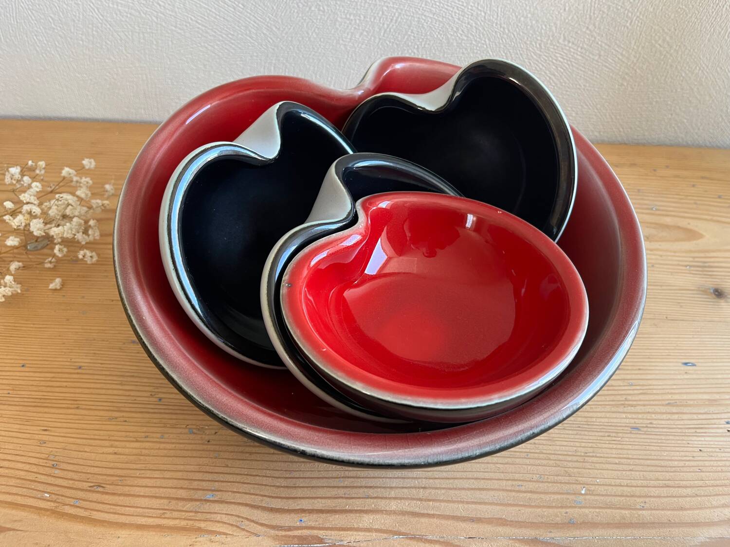 Vintage ceramic service by Fernand Elchinger