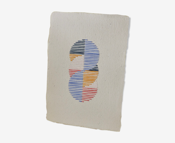 Broderie sur papier chiffon