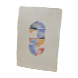 Embroidery on rag paper
