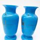 Pair of blue opaline vases