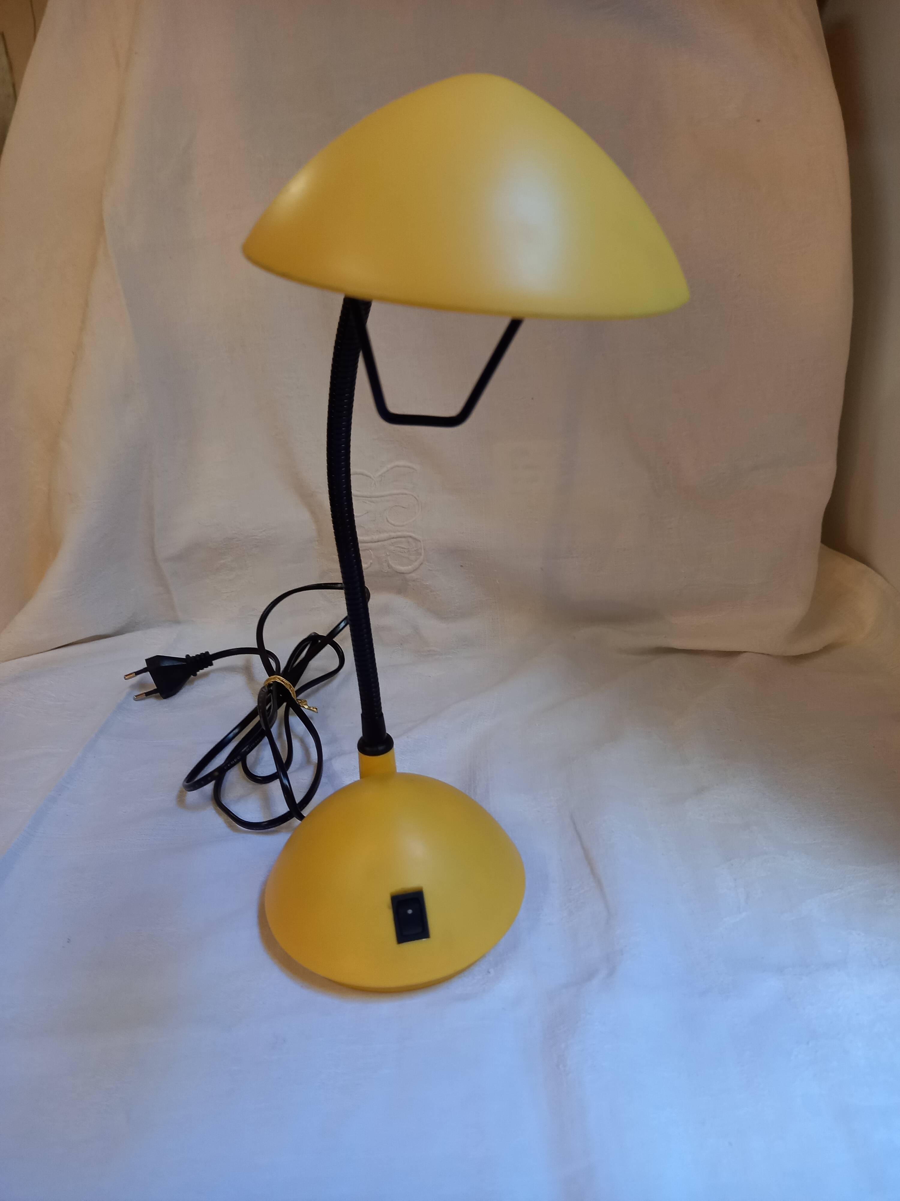Yellow desk lamp, adjustable, Mathias, 1980s