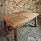 Grande table à manger ancienne en chêne – Extensible – France, années 1920
