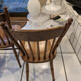 Ensemble de 4 chaises rustiques chêne