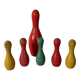 Set of old wooden bowling alleys