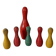 Set of old wooden bowling alleys