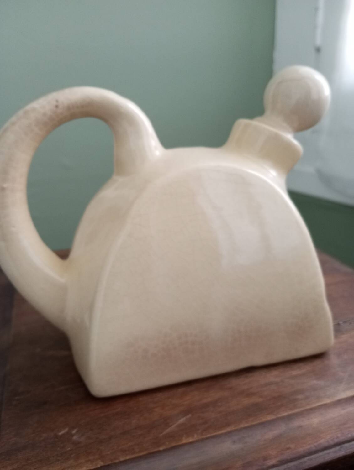 Cracked ceramic teapot