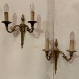 Paire d'appliques de style Louis XV en bronze doré XX siècle