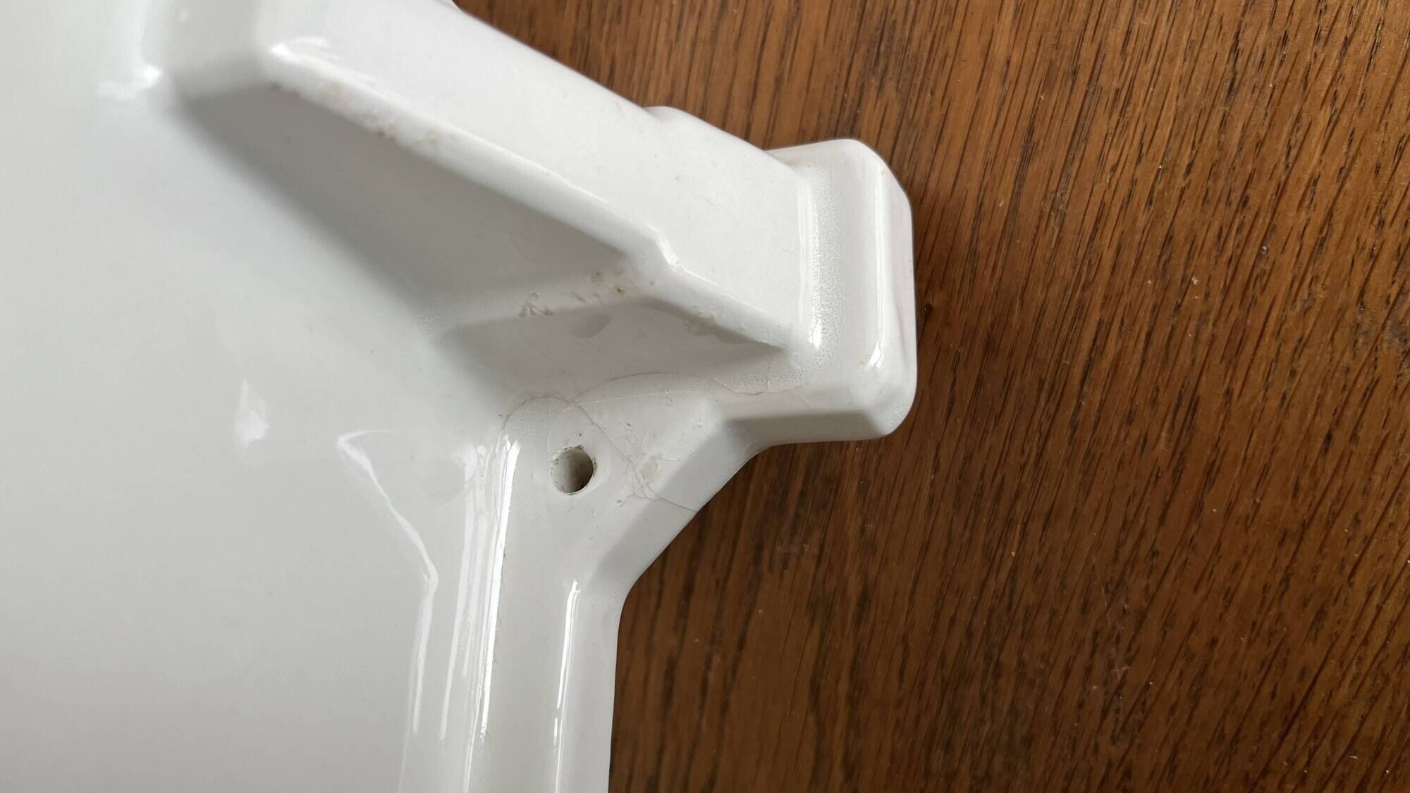 XS shelf tablet in white porcelain 1950 L30cm