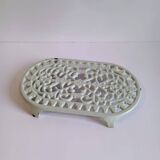 Vintage White Cast Iron Trivet