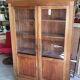 Display cabinet louis xvi style 2 doors in walnut