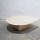 Table basse vintage en travertin
