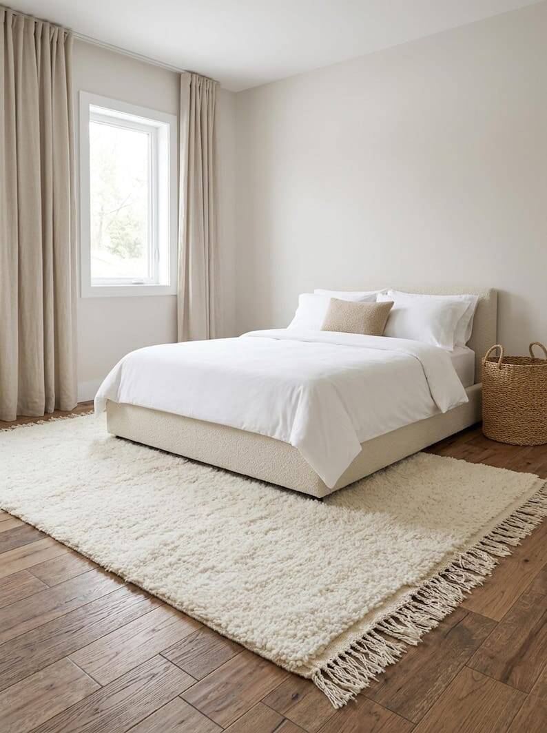 Handmade pure wool rug, size 2/3 m.