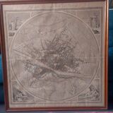 Large geometric map of the city of Florence, 1843