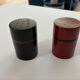 Lacquered wooden salt and pepper shakers