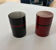 Lacquered wooden salt and pepper shakers