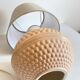 Pale pink ceramic lamp from the 90s