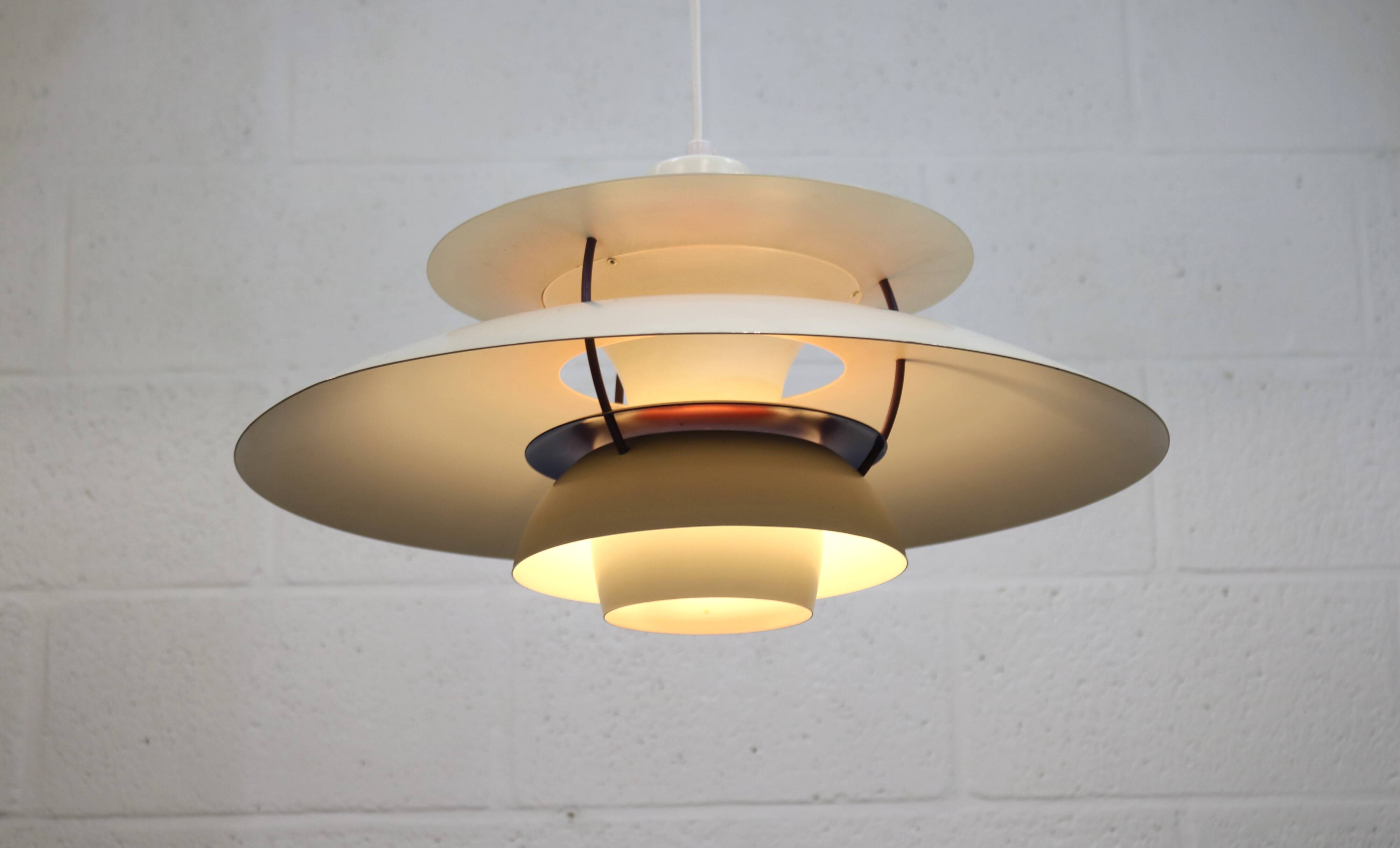 The genuine Danish item - PH5 pendant - original white colour - Louis Poulsen