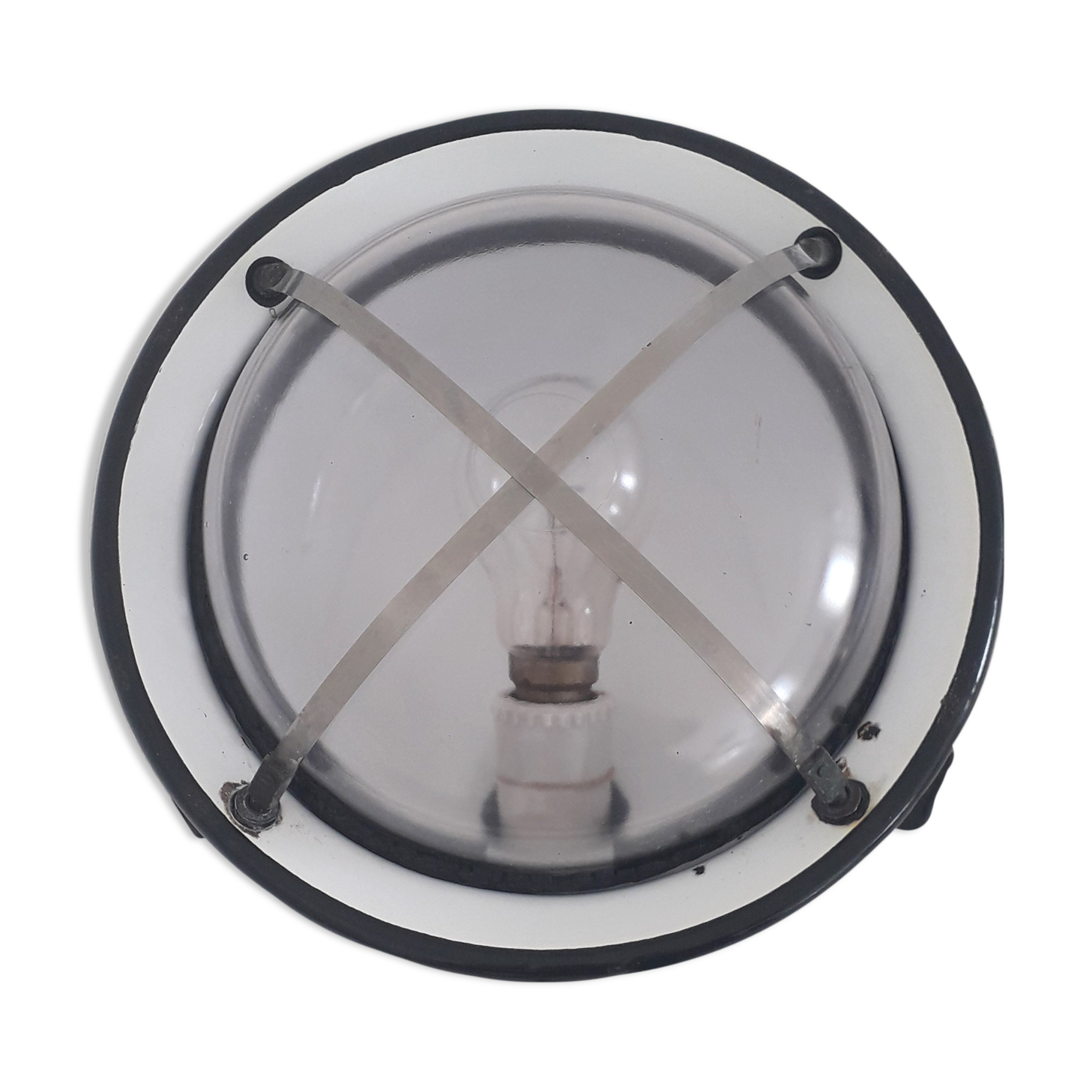 Workshop wall lamp - Enamelled sheet metal - 1950
