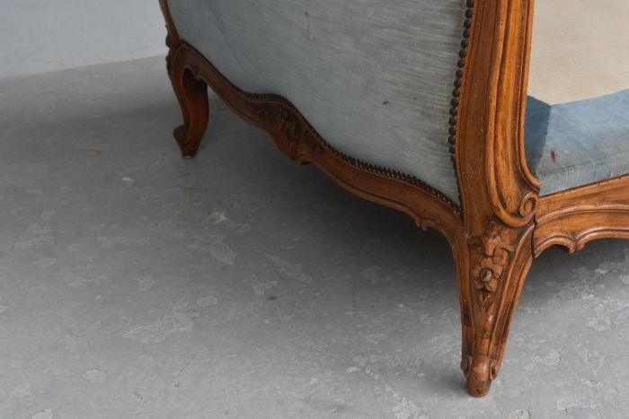 St. Louis XV-style walnut sofa late 19th century