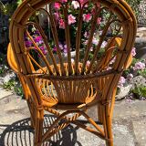 Vintage rattan armchair