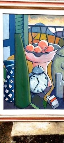 Oil on canvas Still Life at Dawn "Franco Prayer" (1924) 80 x 70 cm
