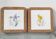 Pair of vintage botanical trivets in ceramic and cork – Yes