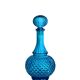 Bouteille en verre bleu belge vintage