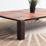 Table basse colorée vintage en métal