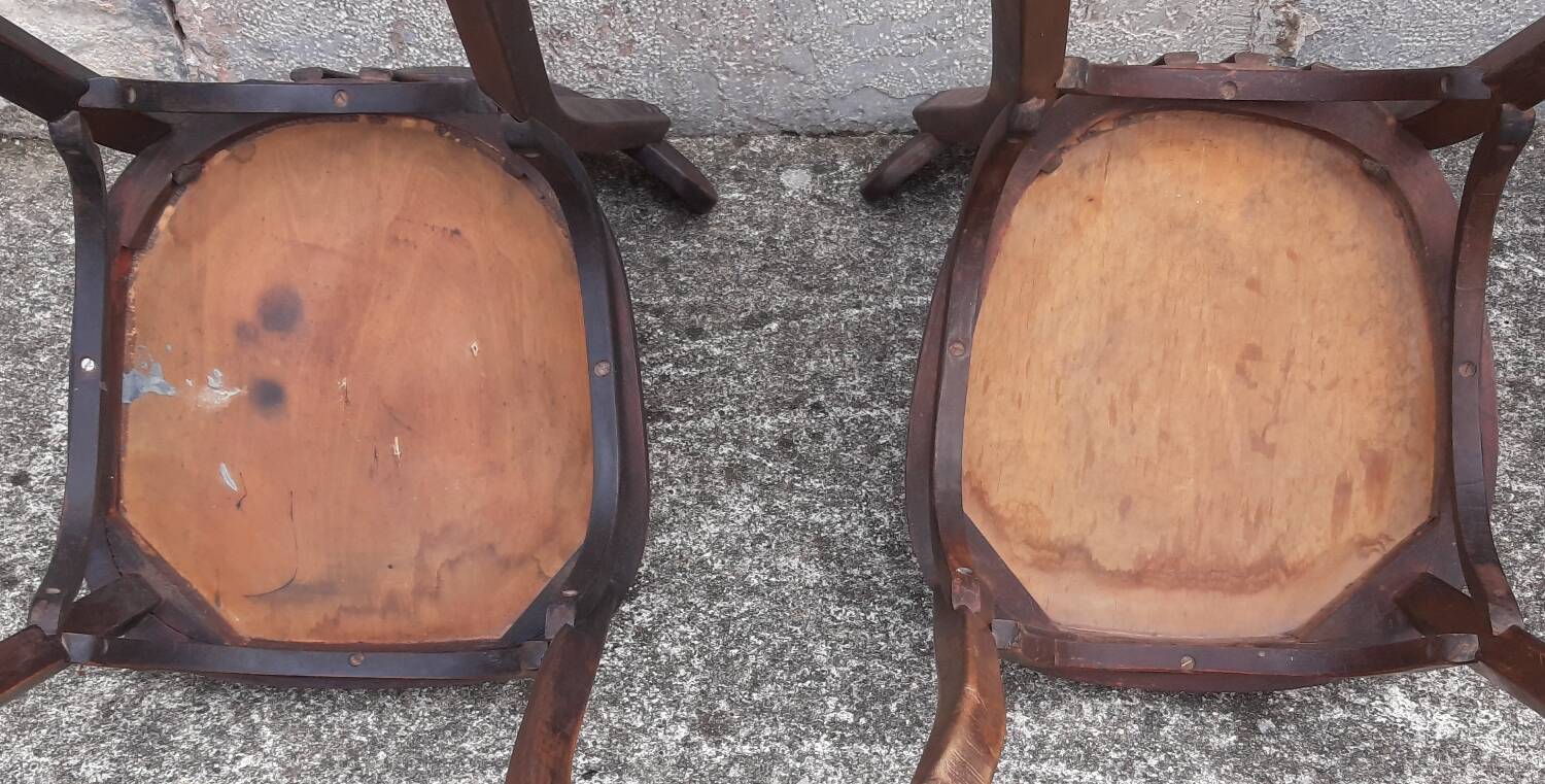 Chaises bistrot Baumann, années 50. (Lot de 4)