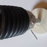Vintage black bellows metal wall spot 1970