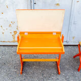 Desk with folding seat for children Fratelli Reguitti style Italia Anni '50