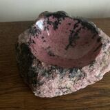 Raw pink marble trinket tray, 1970