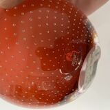 Empty ashtray glass pocket bubble controlled Princ Art Glass