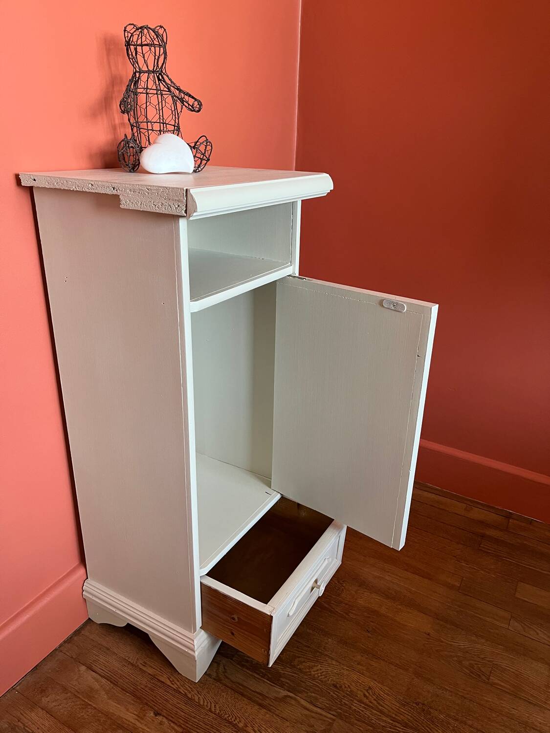 Antique bedside table refurbished