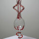 Vintage Murano blown glass soliflore vase 50-60 Filigrana/Zanfirico