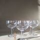 Set of 7 large crystal glasses for wine or cocktail tasting