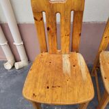 6 pine chairs