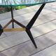 Metal coffee table and glass top by Créations Jarden